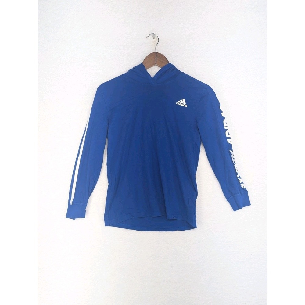 Adidas Youth Long Sleeve Blue Hoodie M (10/12)